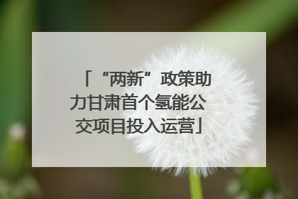 “两新”政策助力甘肃首个氢能公交项目投入运营