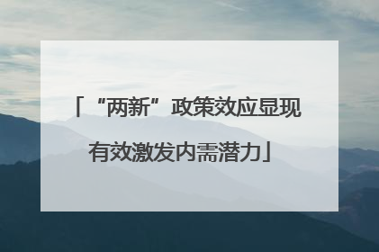 “两新”政策效应显现 有效激发内需潜力