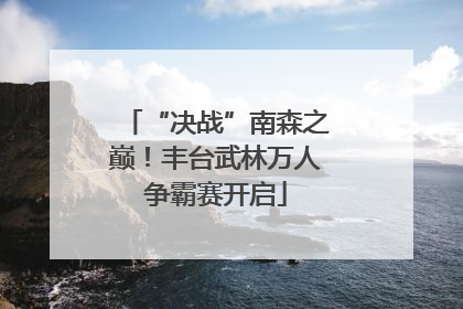 “决战”南森之巅！丰台武林万人争霸赛开启