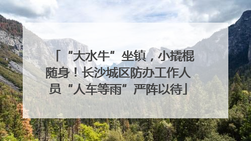 “大水牛”坐镇，小撬棍随身！长沙城区防办工作人员“人车等雨”严阵以待