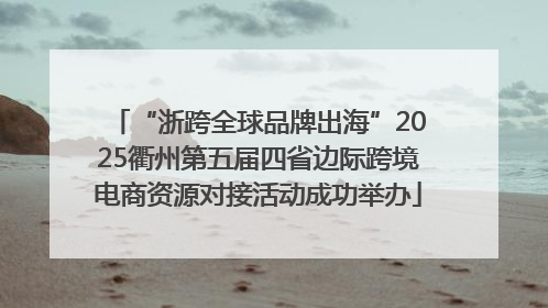 “浙跨全球品牌出海”2025衢州第五届四省边际跨境电商资源对接活动成功举办