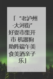 “老泸州·大河街”好耍市集开市 机器狗助阵端午美食美酒亲子乐