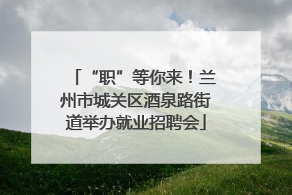 “职”等你来！兰州市城关区酒泉路街道举办就业招聘会