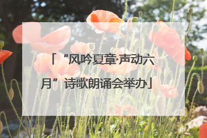 “风吟夏章·声动六月”诗歌朗诵会举办