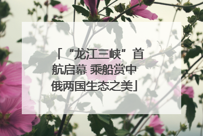 “龙江三峡”首航启幕 乘船赏中俄两国生态之美