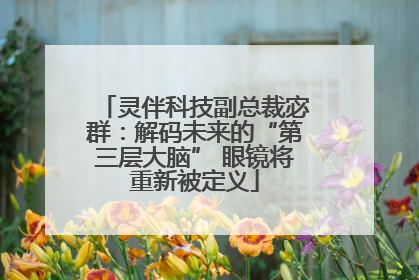 灵伴科技副总裁宓群：解码未来的“第三层大脑” 眼镜将重新被定义