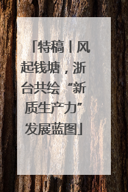 特稿丨风起钱塘，浙台共绘“新质生产力”发展蓝图