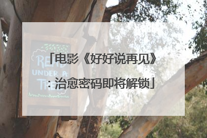 电影《好好说再见》：治愈密码即将解锁