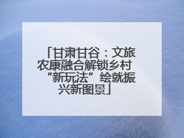 甘肃甘谷：文旅农康融合解锁乡村“新玩法”绘就振兴新图景