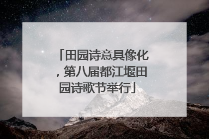田园诗意具像化，第八届都江堰田园诗歌节举行