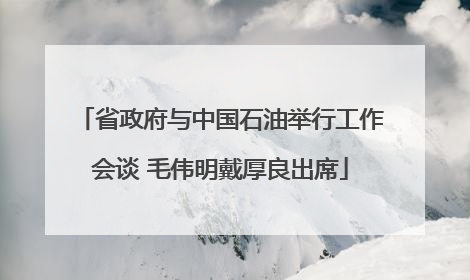省政府与中国石油举行工作会谈 毛伟明戴厚良出席