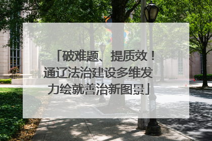 破难题、提质效！通辽法治建设多维发力绘就善治新图景