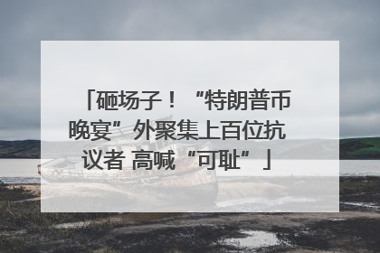 砸场子！“特朗普币晚宴”外聚集上百位抗议者 高喊“可耻”