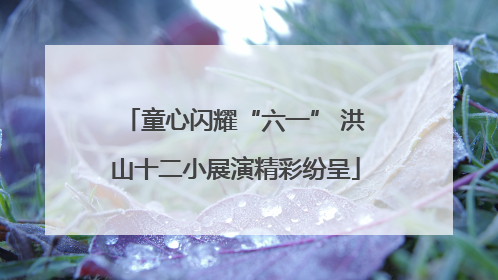 童心闪耀“六一” 洪山十二小展演精彩纷呈
