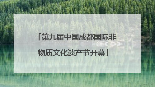 第九届中国成都国际非物质文化遗产节开幕