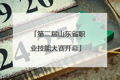 第二届山东省职业技能大赛开幕