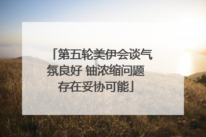 第五轮美伊会谈气氛良好 铀浓缩问题存在妥协可能