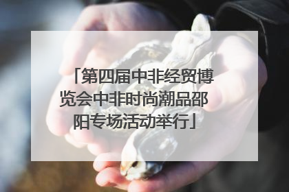 第四届中非经贸博览会中非时尚潮品邵阳专场活动举行