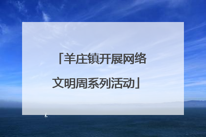 羊庄镇开展网络文明周系列活动