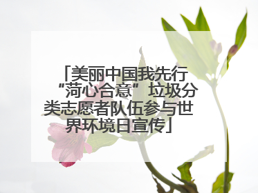 美丽中国我先行 “菏心合意”垃圾分类志愿者队伍参与世界环境日宣传