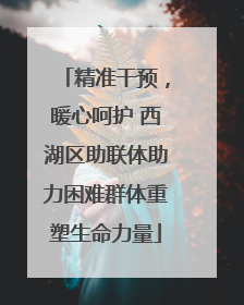精准干预，暖心呵护 西湖区助联体助力困难群体重塑生命力量