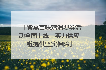 紫燕百味鸡消费券活动全面上线，实力供应链提供坚实保障