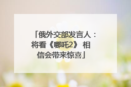 俄外交部发言人：将看《哪吒2》 相信会带来惊喜