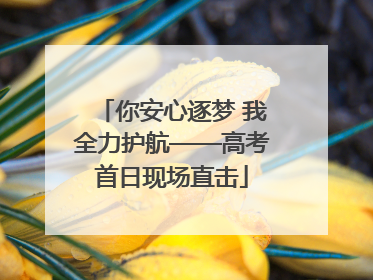 你安心逐梦 我全力护航——高考首日现场直击