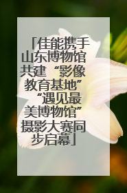 佳能携手山东博物馆共建“影像教育基地” “遇见最美博物馆”摄影大赛同步启幕