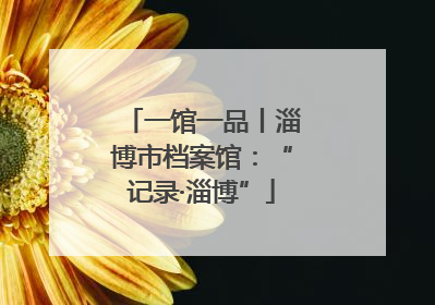 一馆一品丨淄博市档案馆：“记录·淄博”