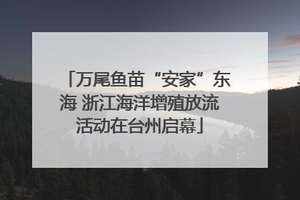 万尾鱼苗“安家”东海 浙江海洋增殖放流活动在台州启幕