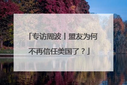 专访周波丨盟友为何不再信任美国了？