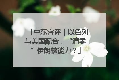 中东睿评｜以色列与美国配合，“清零”伊朗核能力？