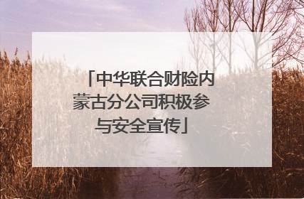 中华联合财险内蒙古分公司积极参与安全宣传