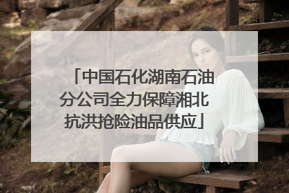 中国石化湖南石油分公司全力保障湘北抗洪抢险油品供应