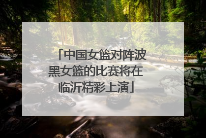 中国女篮对阵波黑女篮的比赛将在临沂精彩上演