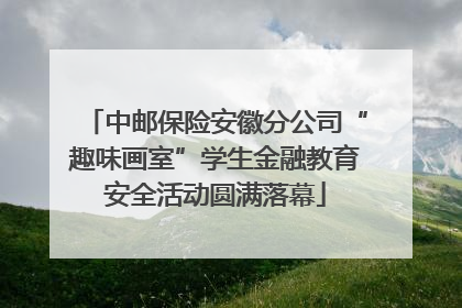 中邮保险安徽分公司“趣味画室”学生金融教育安全活动圆满落幕