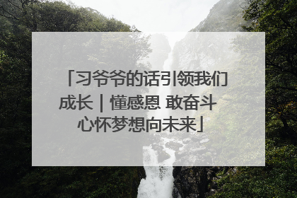 习爷爷的话引领我们成长｜懂感恩 敢奋斗 心怀梦想向未来