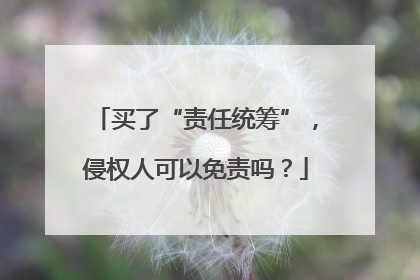 买了“责任统筹”，侵权人可以免责吗？