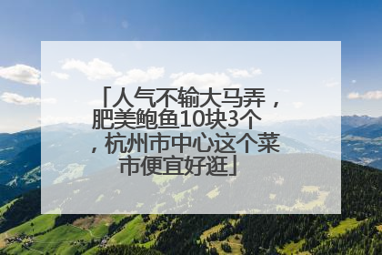人气不输大马弄，肥美鲍鱼10块3个，杭州市中心这个菜市便宜好逛