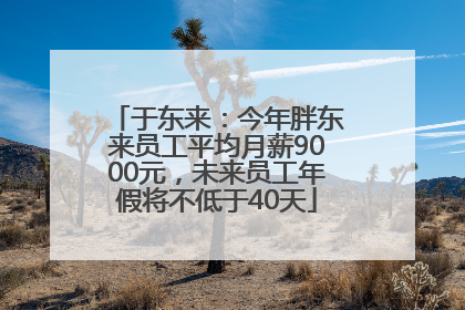 于东来：今年胖东来员工平均月薪9000元，未来员工年假将不低于40天