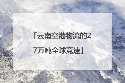 云南空港物流的27万吨全球竞速