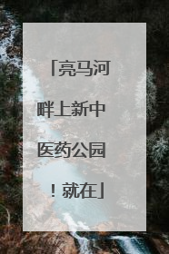 亮马河畔上新中医药公园！就在
