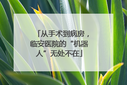 从手术到病房，临安医院的“机器人”无处不在
