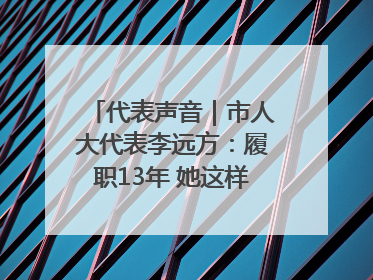 代表声音｜市人大代表李远方：履职13年 她这样“找”建议