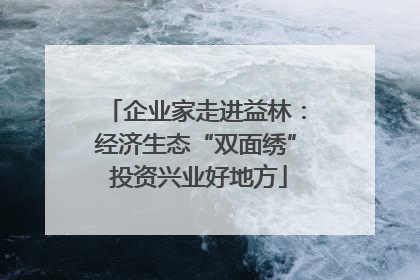 企业家走进益林：经济生态“双面绣” 投资兴业好地方