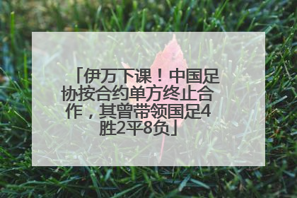 伊万下课！中国足协按合约单方终止合作，其曾带领国足4胜2平8负