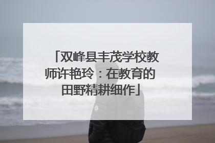 双峰县丰茂学校教师许艳玲：在教育的田野精耕细作