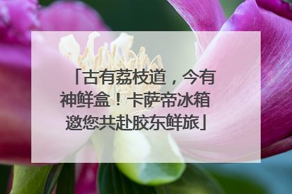 古有荔枝道，今有神鲜盒！卡萨帝冰箱邀您共赴胶东鲜旅