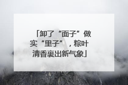 卸了“面子”做实“里子”，粽叶清香裹出新气象